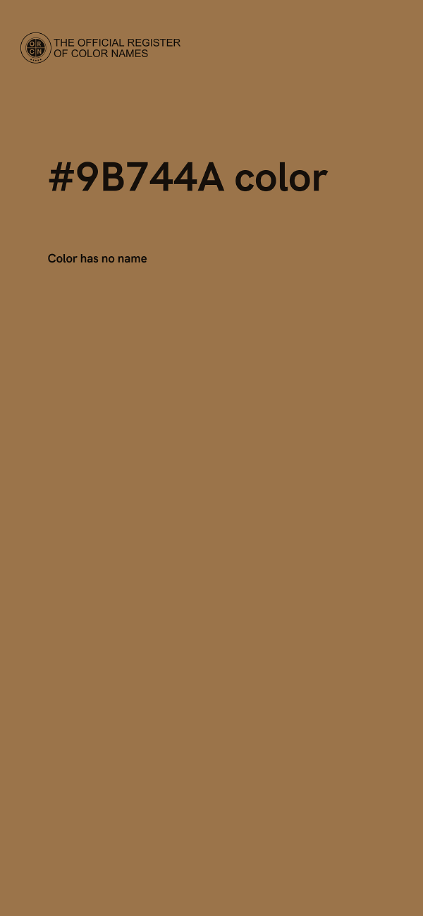 #9B744A color image