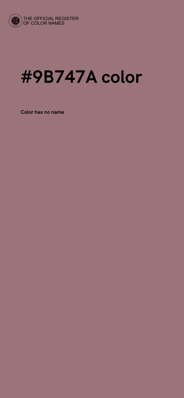 #9B747A color image