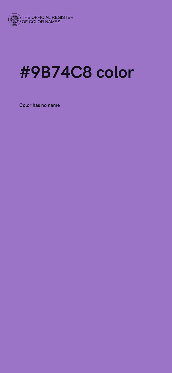 #9B74C8 color image