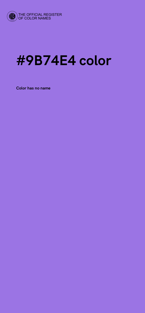 #9B74E4 color image