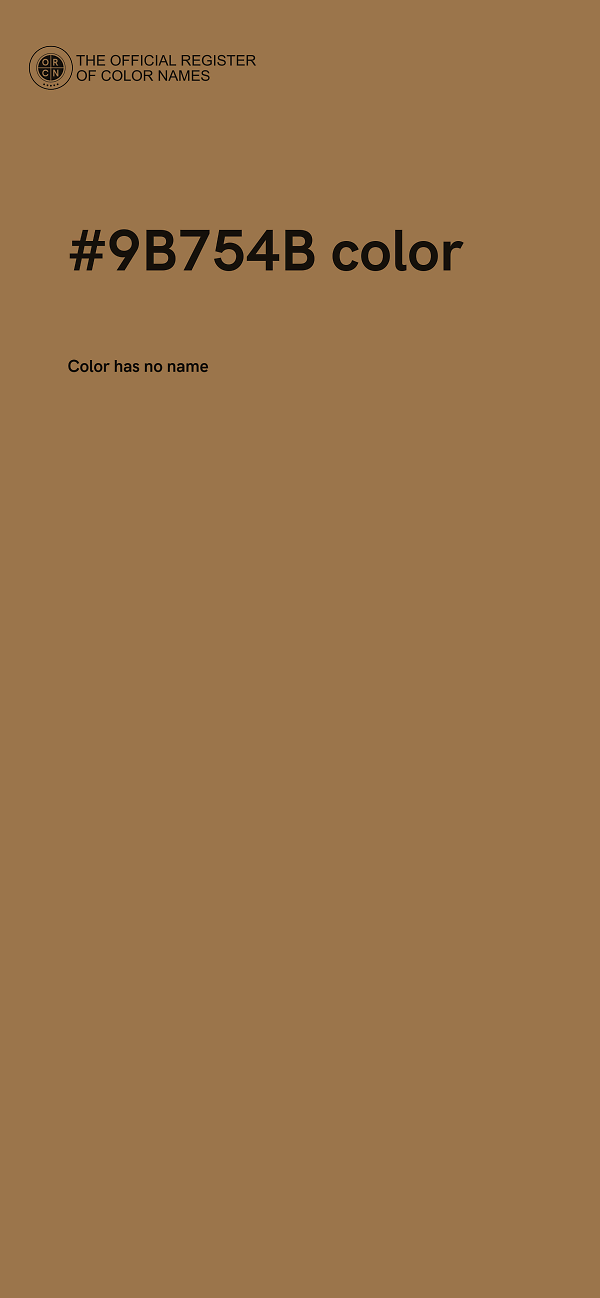 #9B754B color image