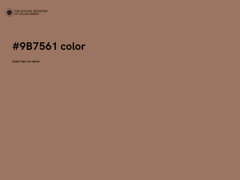 #9B7561 color image