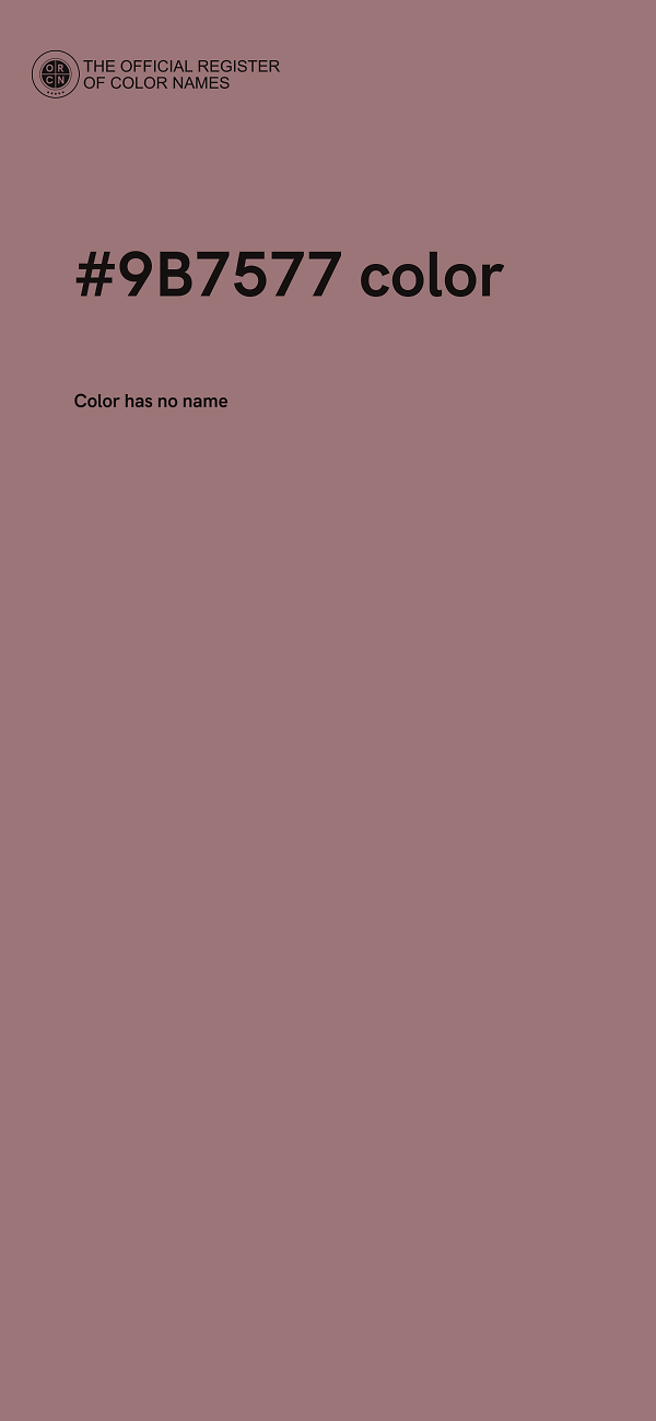 #9B7577 color image