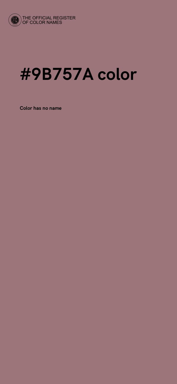 #9B757A color image
