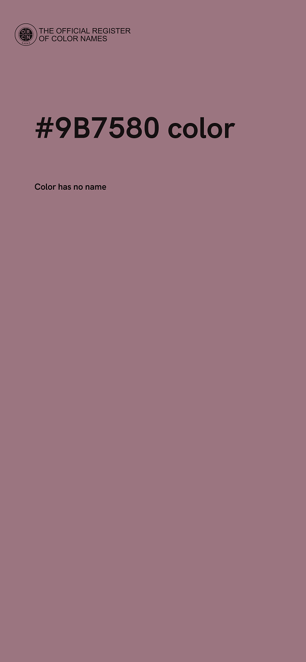 #9B7580 color image