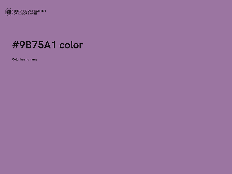 #9B75A1 color image