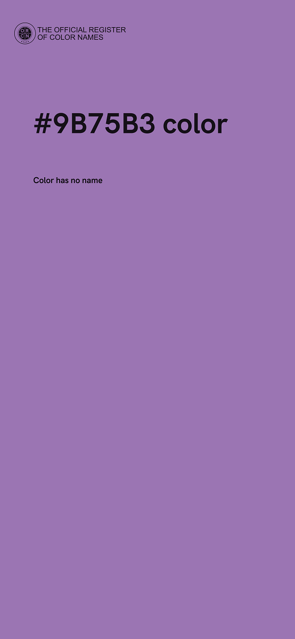 #9B75B3 color image