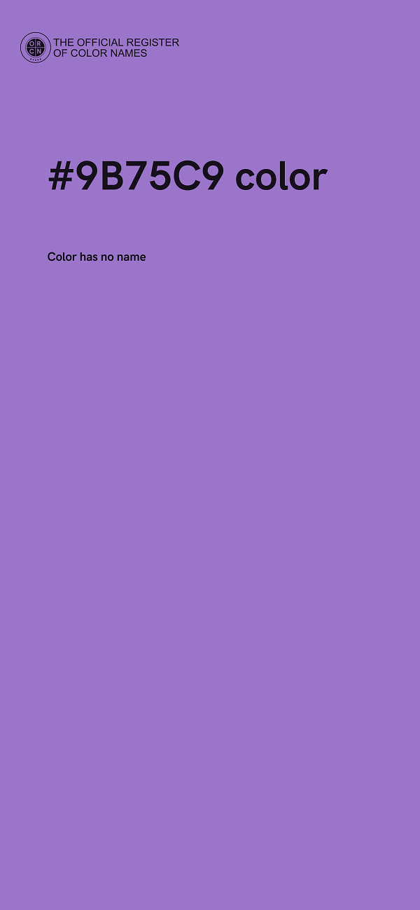 #9B75C9 color image