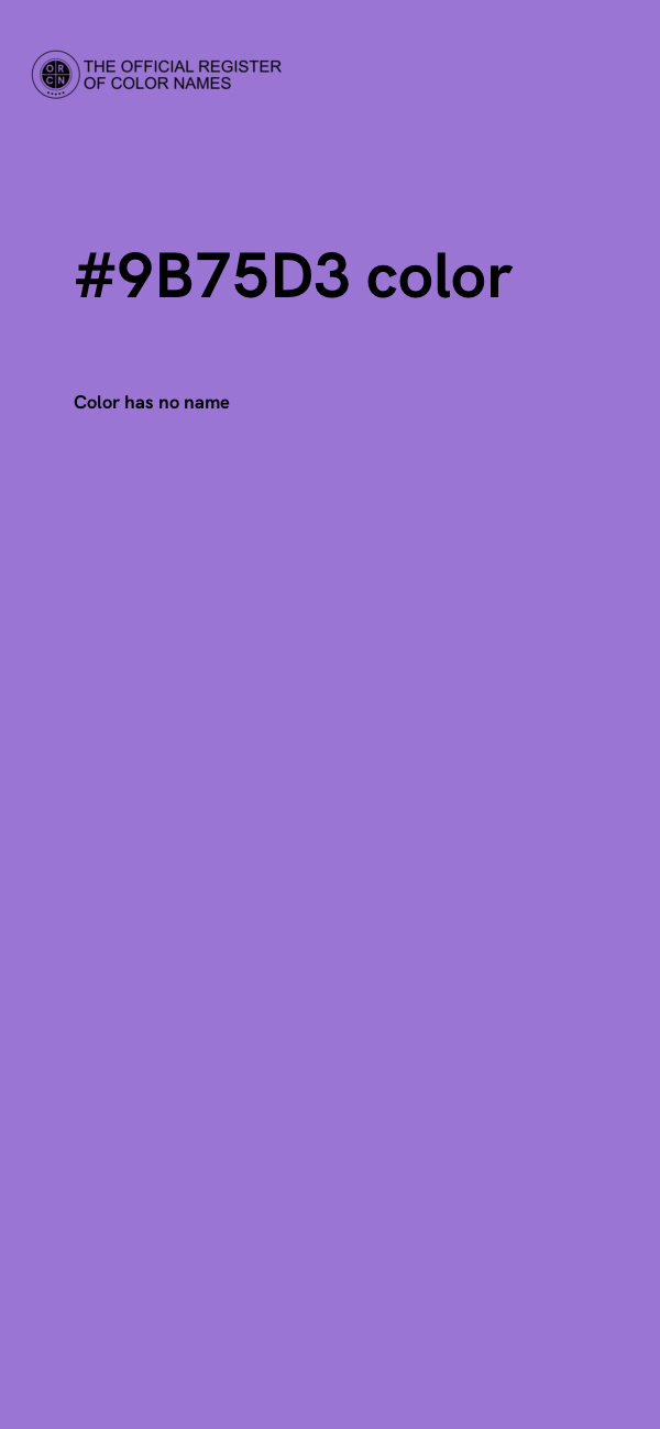 #9B75D3 color image