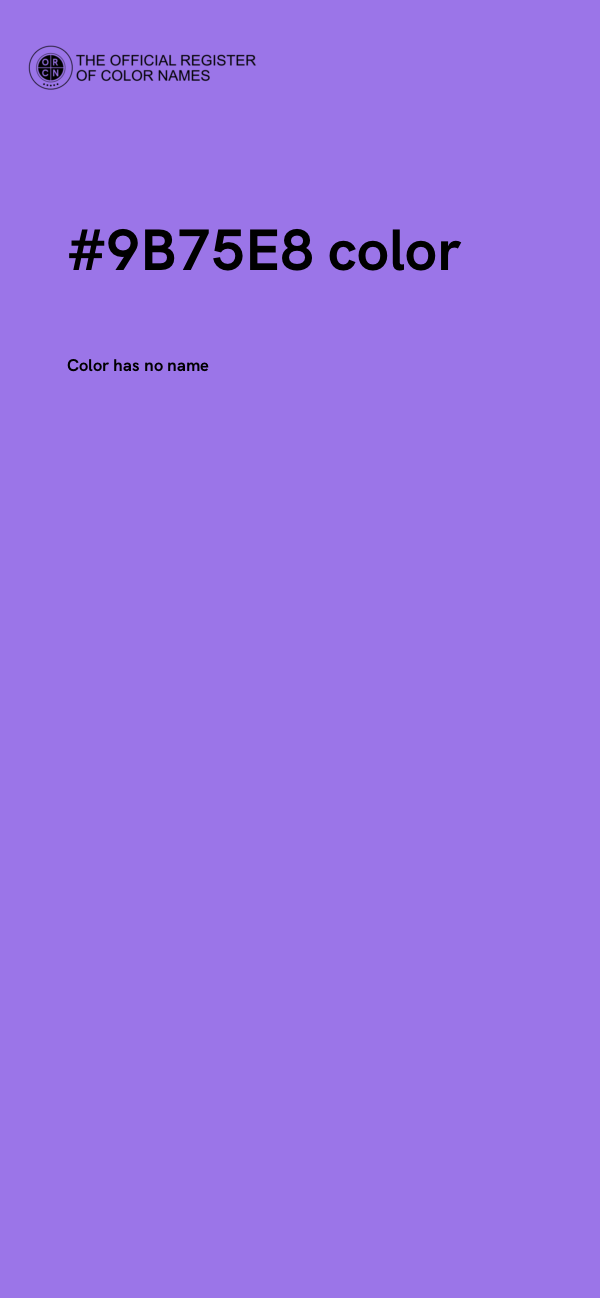 #9B75E8 color image
