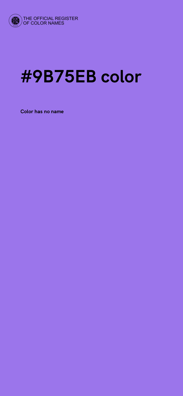 #9B75EB color image