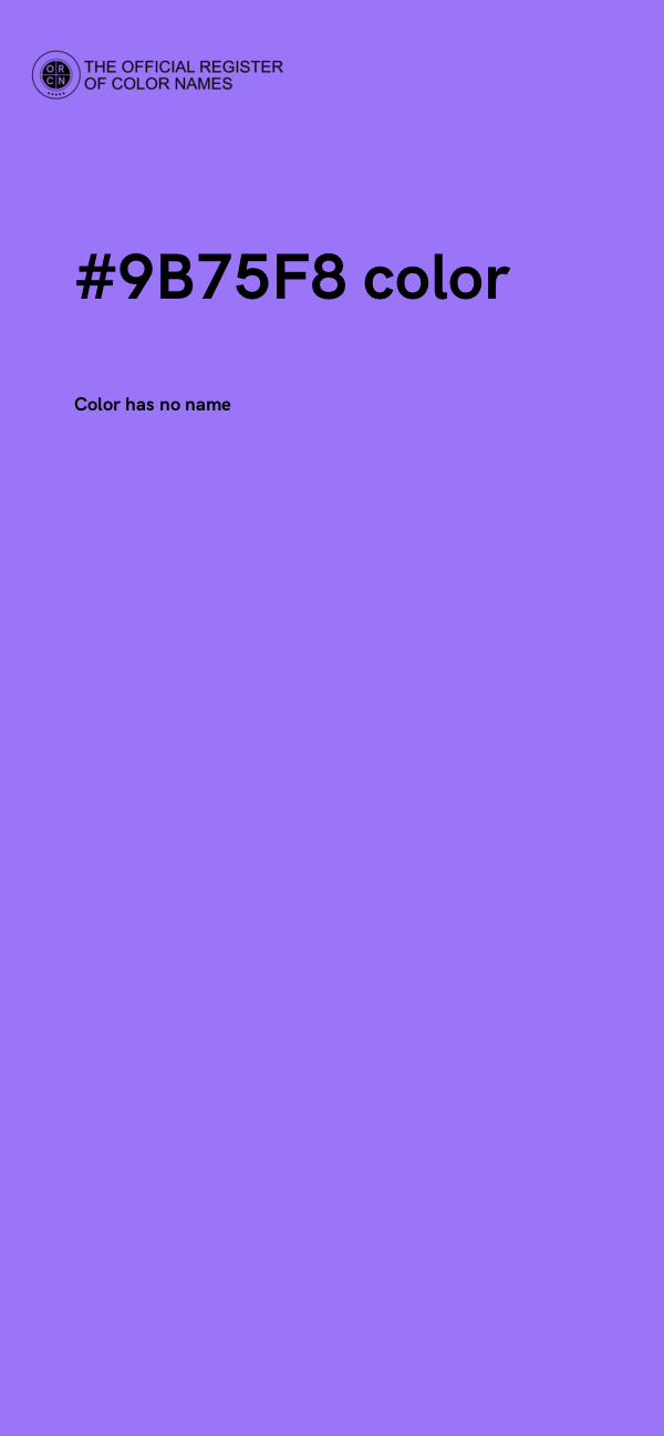 #9B75F8 color image