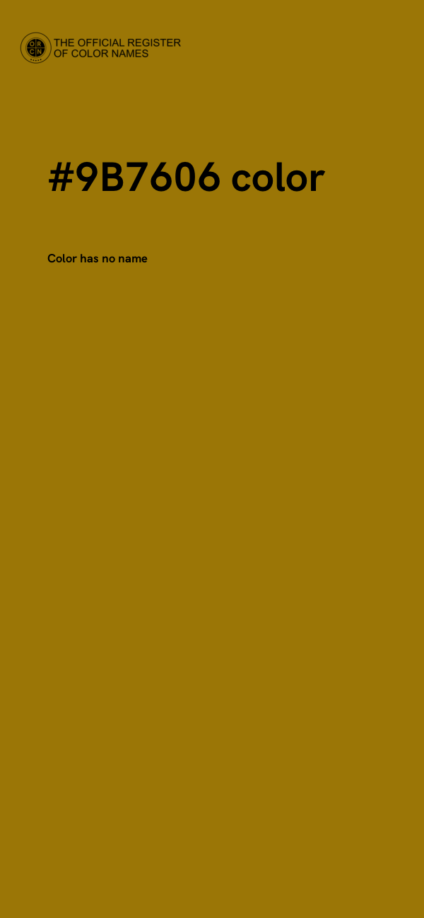 #9B7606 color image