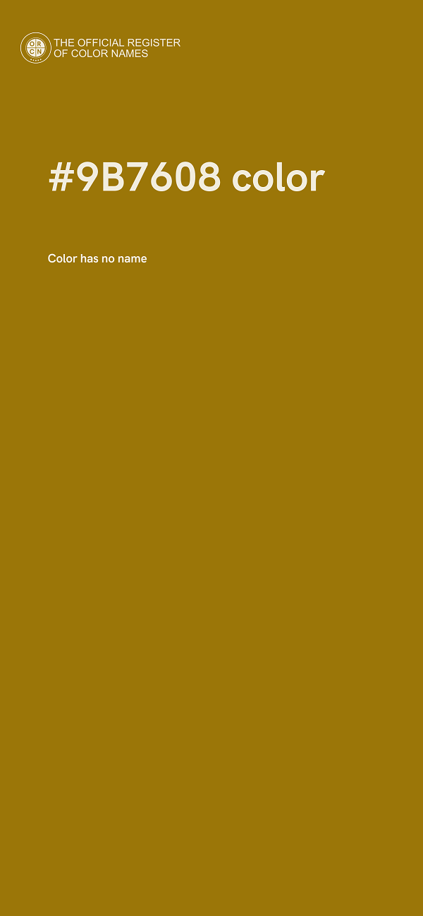#9B7608 color image