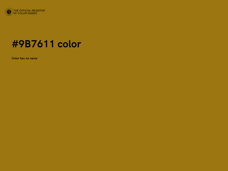 #9B7611 color image