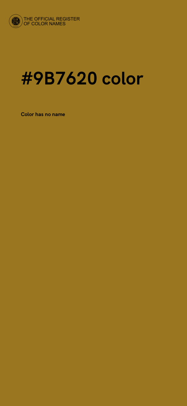 #9B7620 color image