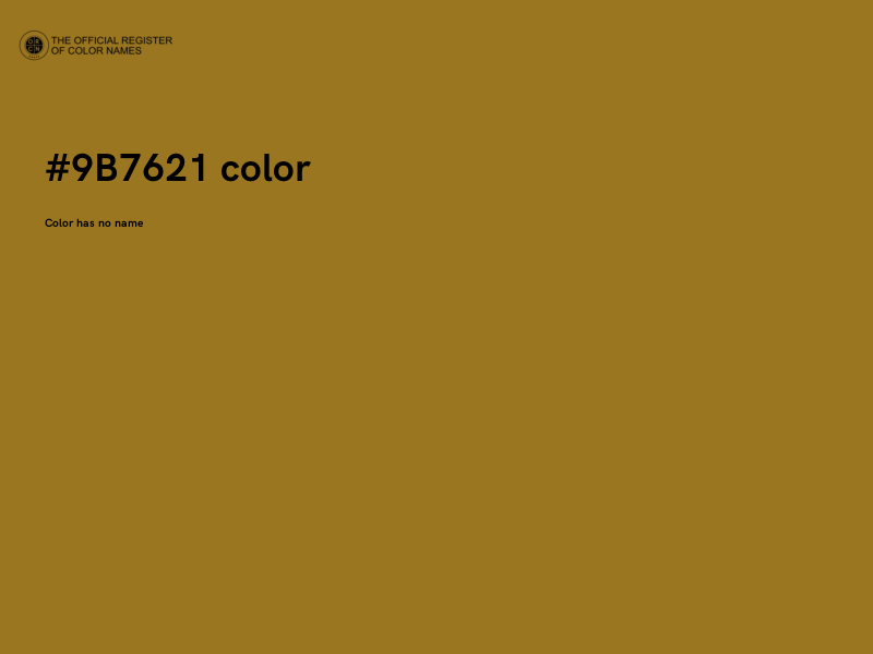 #9B7621 color image