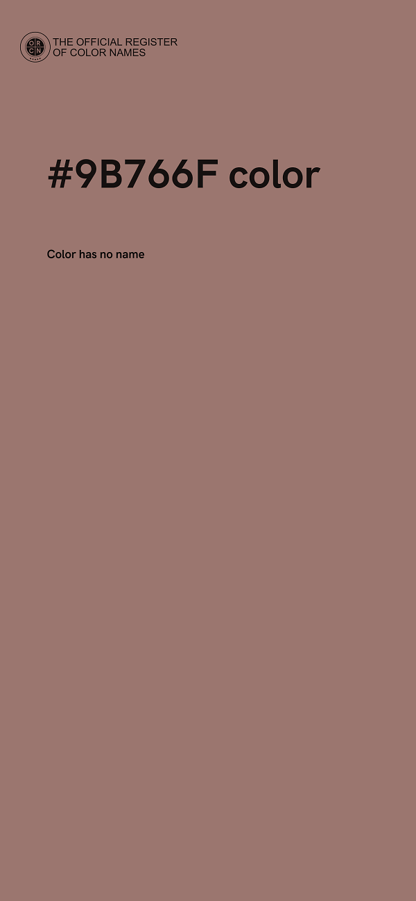 #9B766F color image