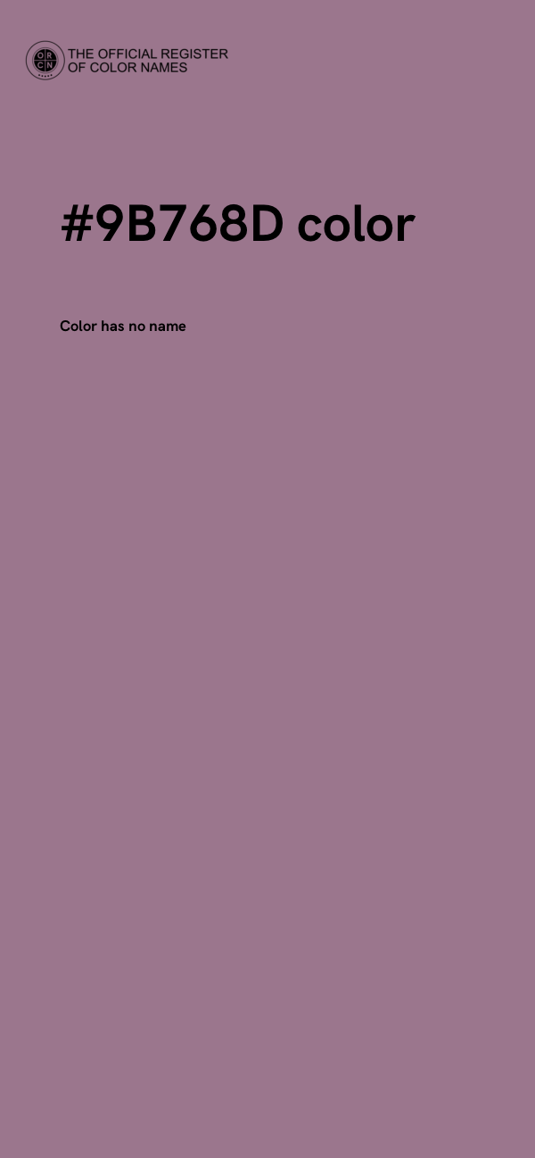 #9B768D color image