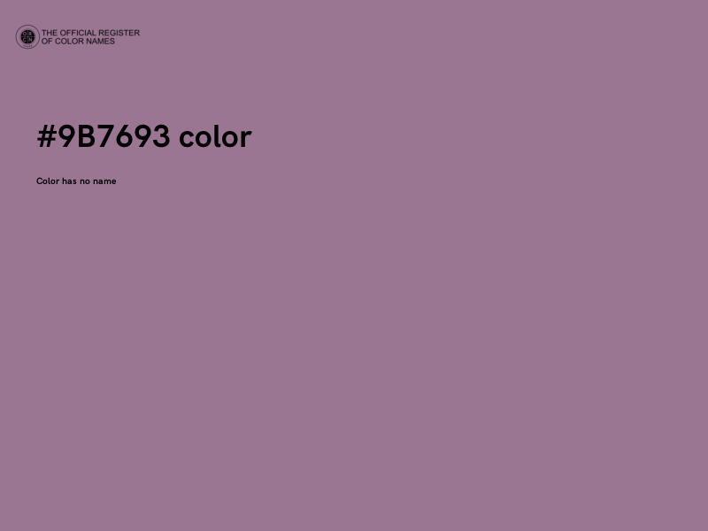 #9B7693 color image