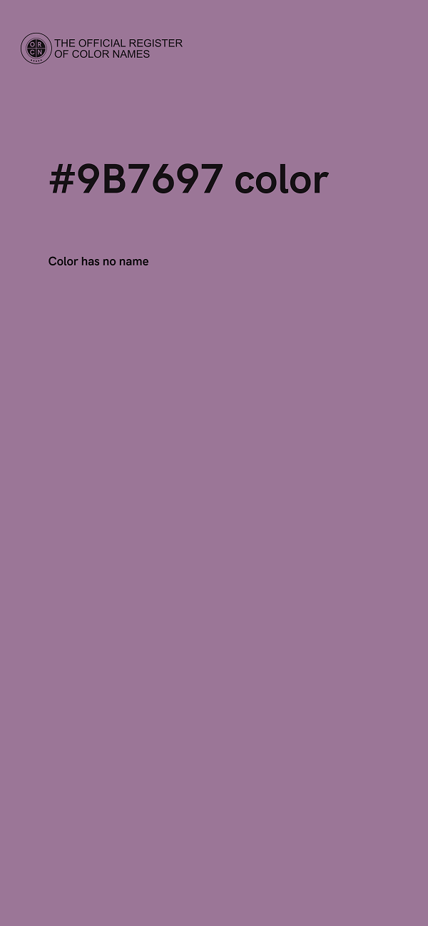 #9B7697 color image