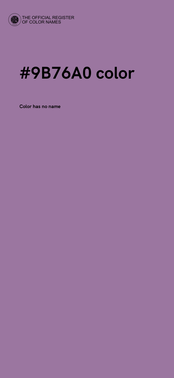 #9B76A0 color image
