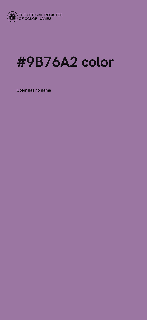 #9B76A2 color image