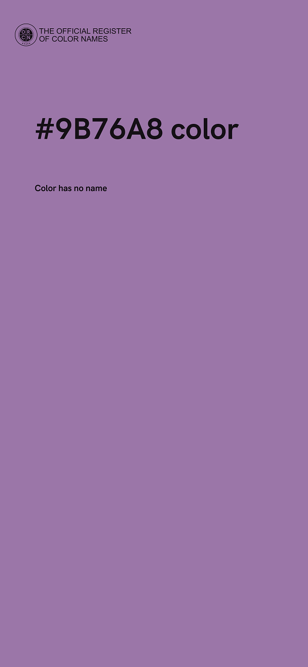 #9B76A8 color image