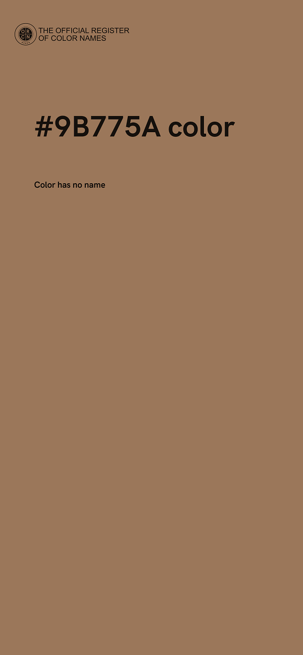 #9B775A color image
