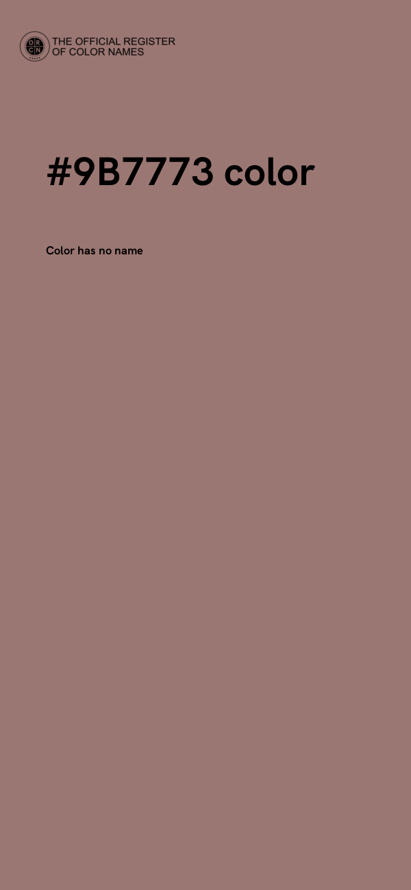 #9B7773 color image