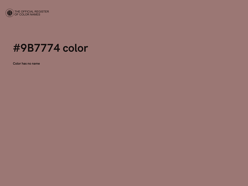 #9B7774 color image