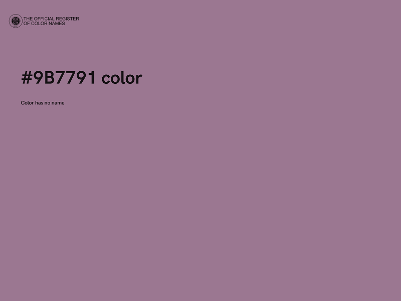 #9B7791 color image