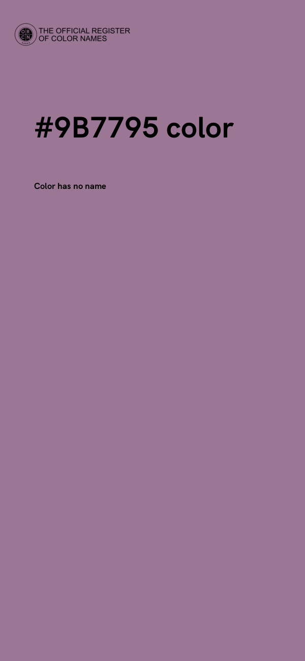 #9B7795 color image