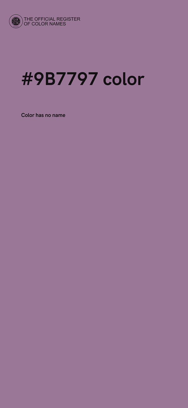 #9B7797 color image