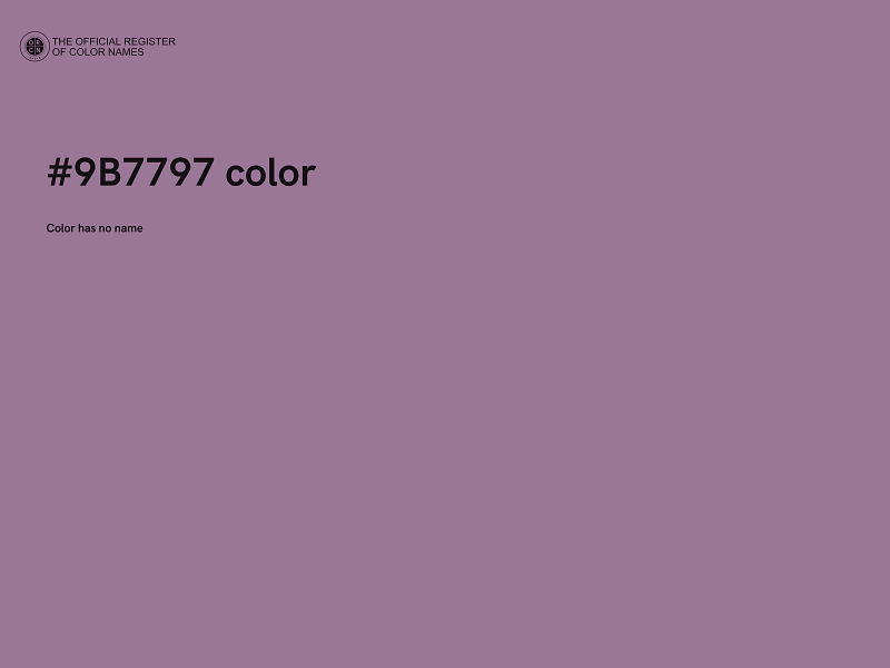 #9B7797 color image