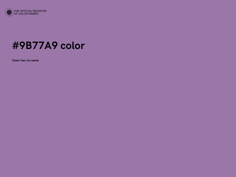 #9B77A9 color image
