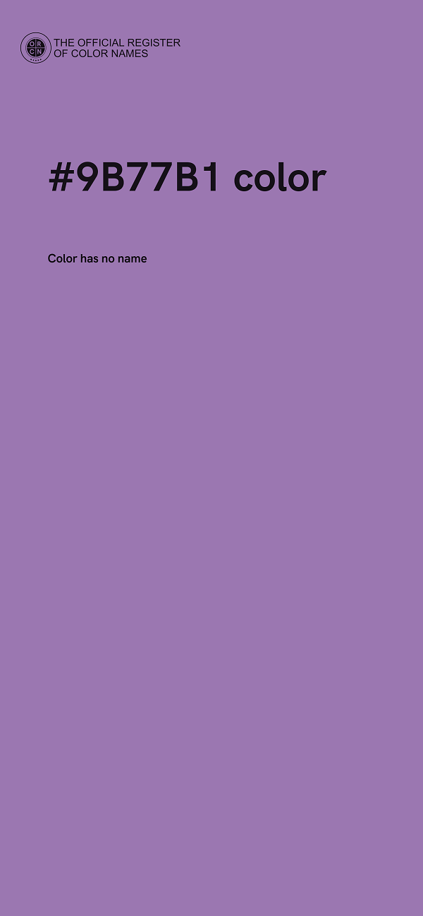 #9B77B1 color image