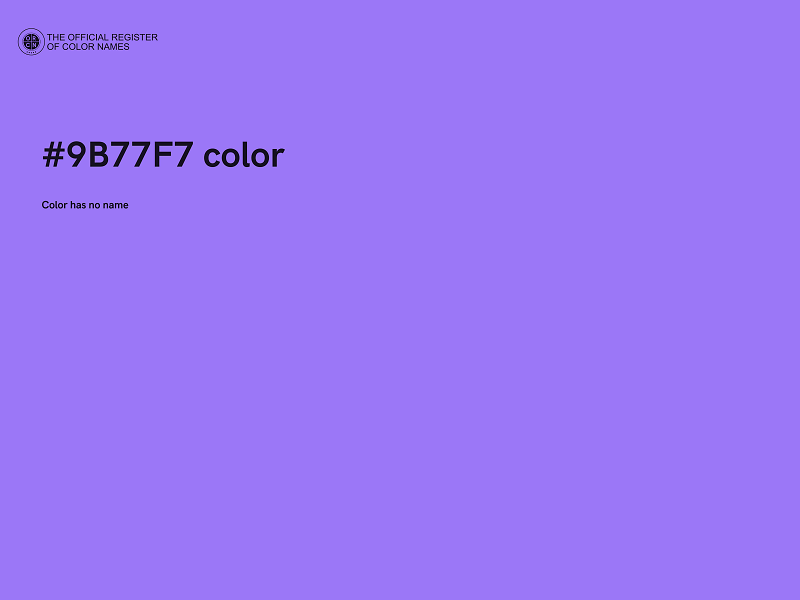 #9B77F7 color image