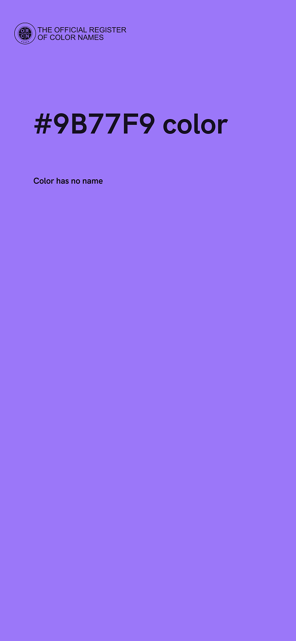 #9B77F9 color image
