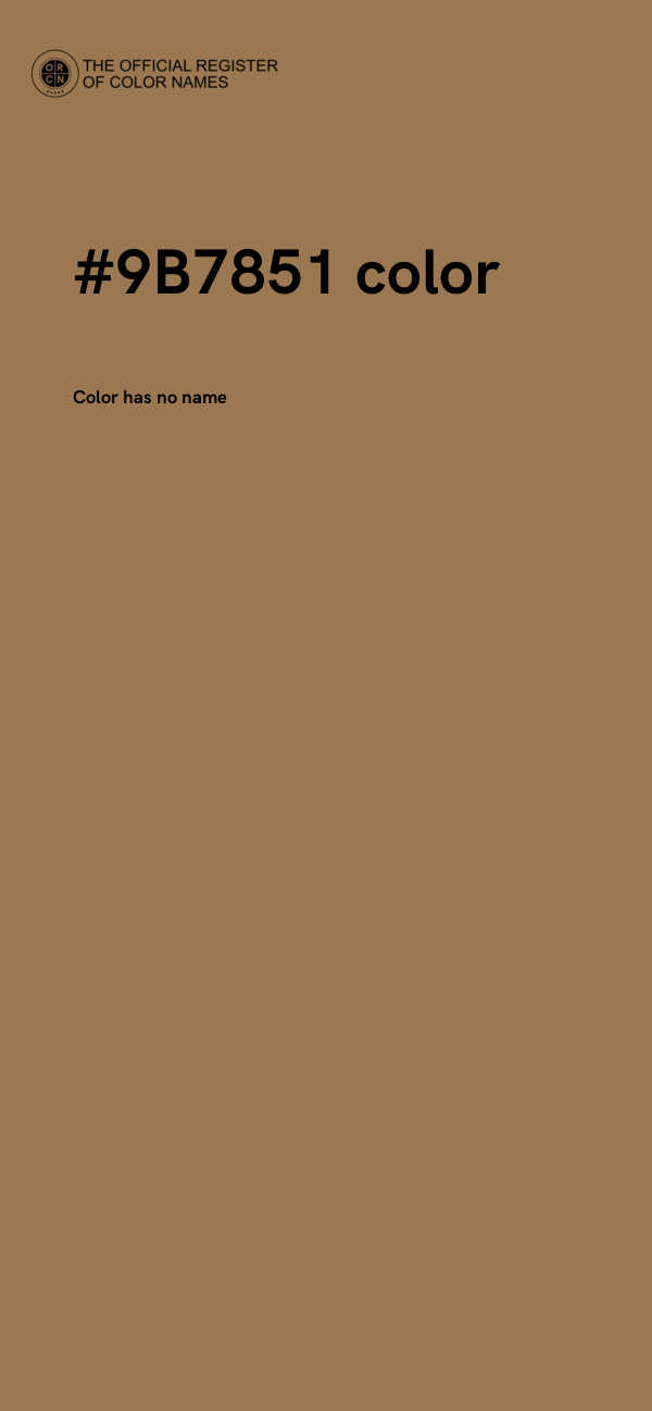 #9B7851 color image
