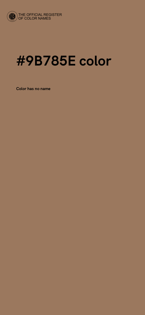 #9B785E color image