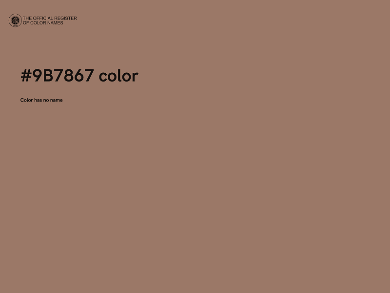 #9B7867 color image