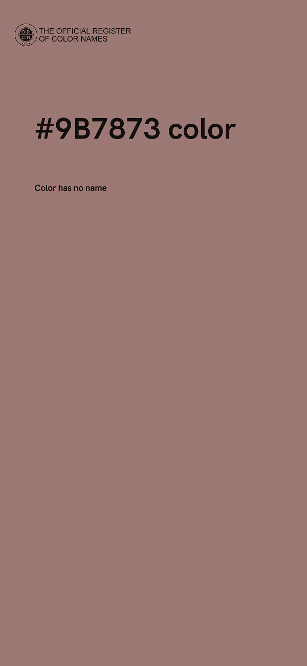 #9B7873 color image