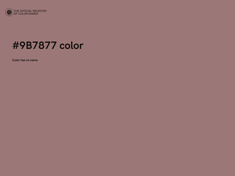 #9B7877 color image