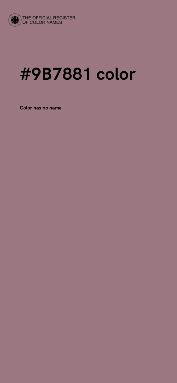 #9B7881 color image