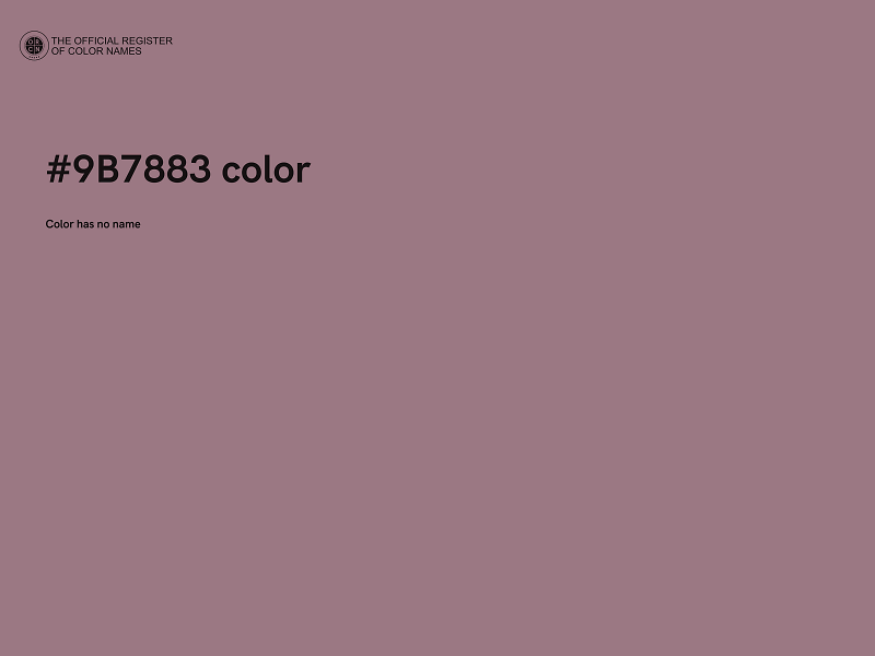 #9B7883 color image