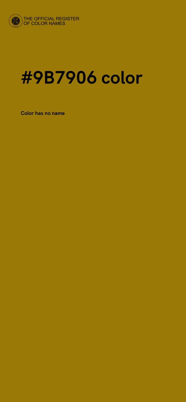 #9B7906 color image