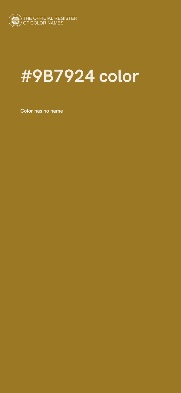 #9B7924 color image