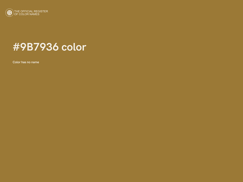 #9B7936 color image