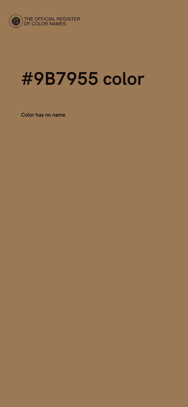 #9B7955 color image